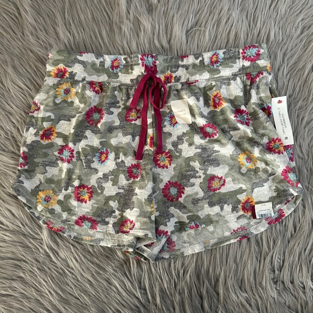 Secret Treasures Pajama Shorts Women Size Small 4-6 Camo Super Soft Relaxed Fit